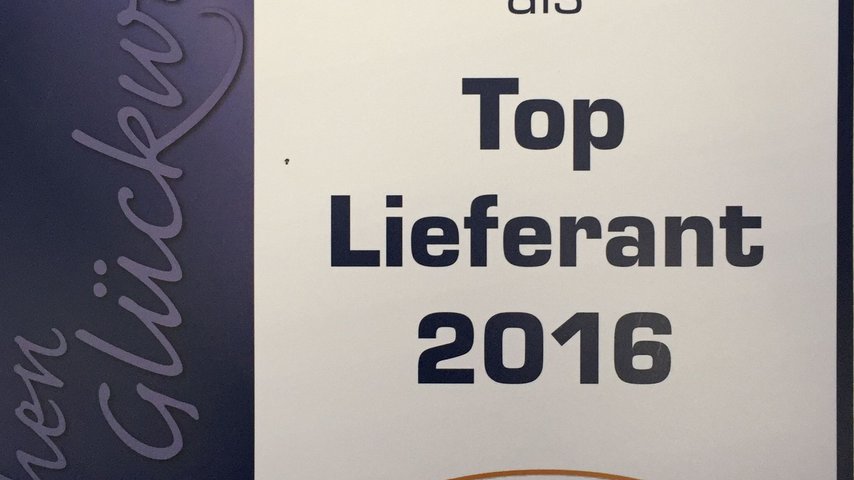 Urkunde Eurobaustoff Grömo Top Lieferant 2016 | © GRÖMO