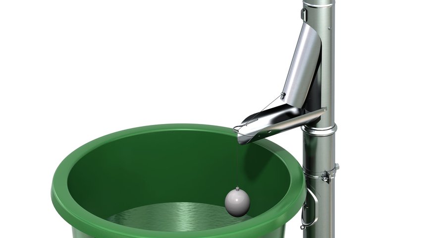 Regenwasserklappe mit Kugel | © GRÖMO