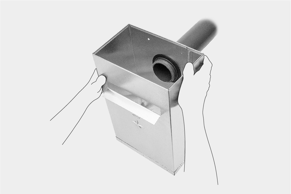 Flat roof hopper GRÖMO