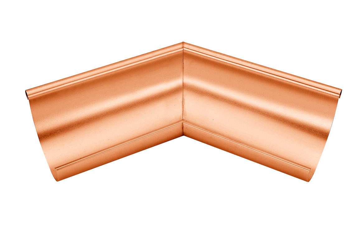 Rinnenwinkel - Ausseneck- 135° (=45°) halbrund - Schenkellänge 300mm