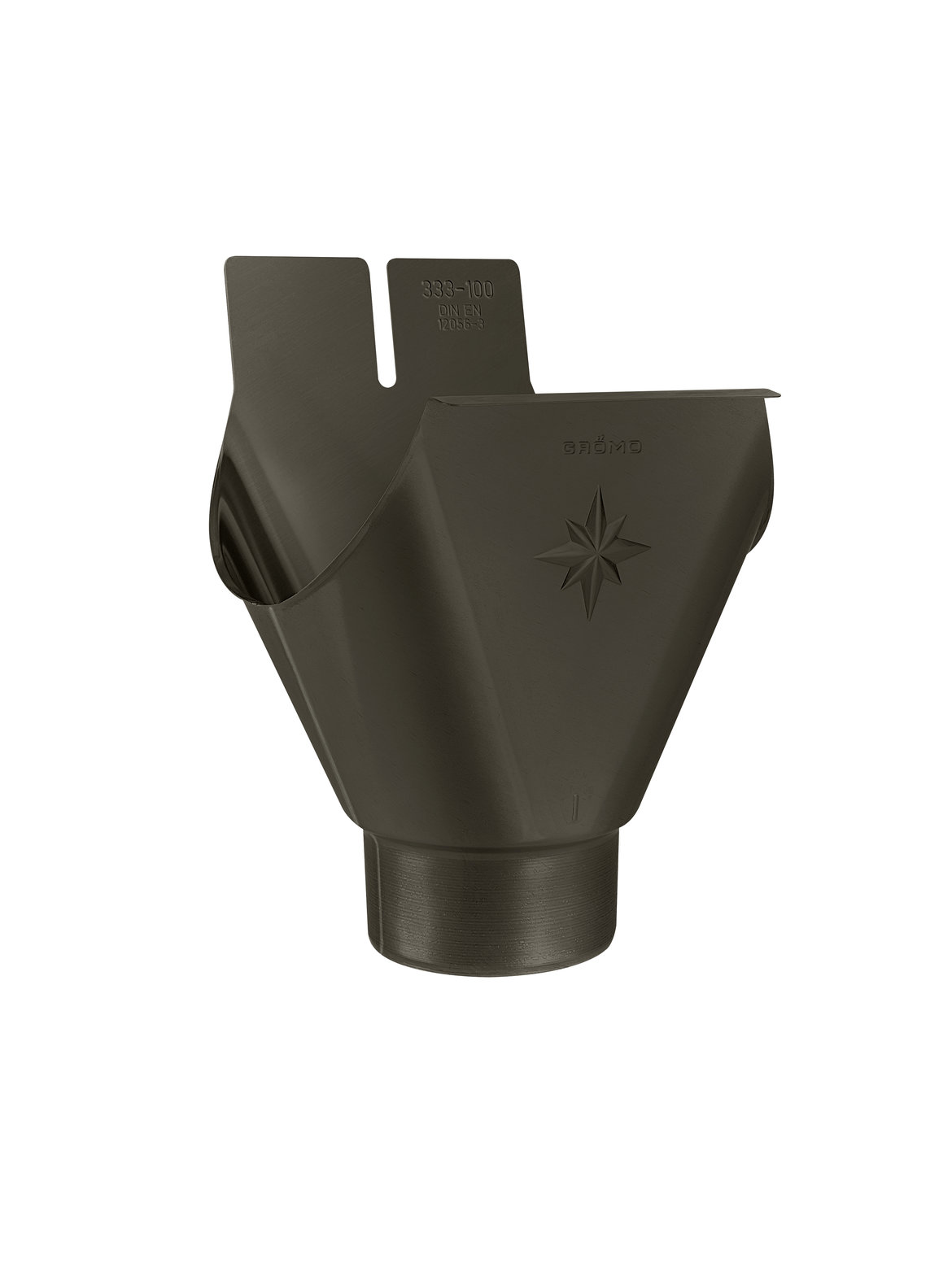 Einhangstutzen oval - Halbrunde Rinne