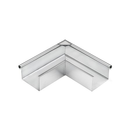 Rinnenwinkel, Standard  Zink, Quartz-Zink vorbewittert, Stahl verzinkt, Uginox FTE, Aluminium blank - Zink